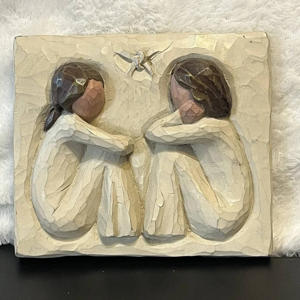 Willow Tree Susan Lordi 2001 Demdaco Friendship Forever True Friends Plaque Tile